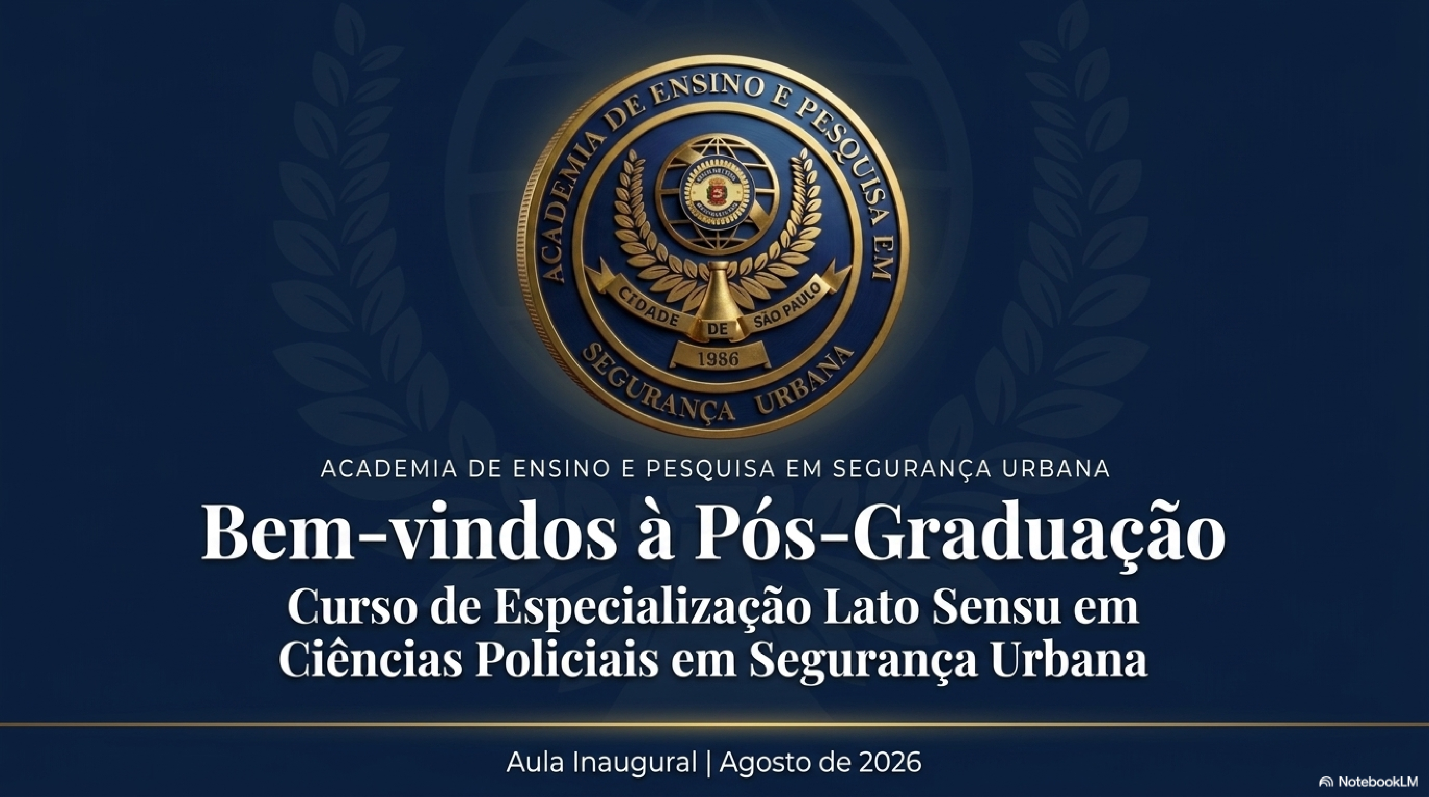 CURSO DE ESPECIALIZAÇÃO LATO SENSU EM CIÊNCIAS POLICIAIS EM SEGURANÇA URBANA